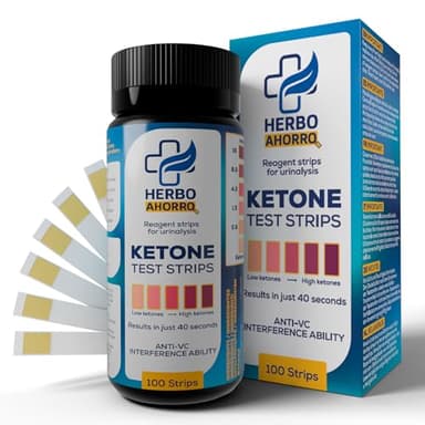 Strisce per la misurazione dei chetoni nelle urine – Chetosi, dieta Keto, misurazione precisa dei chetoni, dieta chetogenica – 100 strisce reattive per test dei chetoni - HerboAhorro