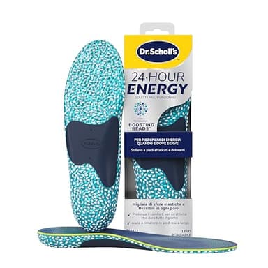 Dr. Scholl's Solette 24-Hour Energy, Solette Scarpe in Memory Foam con Tecnologia Boosting Beads, Sollievo a Piedi Affaticati e Doloranti, Supporto dell'Arco Plantare, Misura 35-40