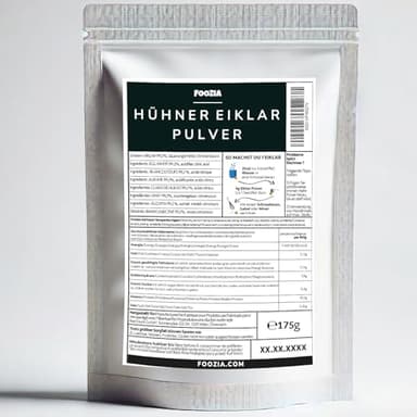 Polvere di uovo di uovo in polvere Uova dalla posizione del suolo Uovo bianco polvere uovo liquido polverizzato proteine uovo di Foozia (175 g)