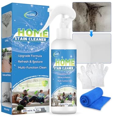 Spray Antimuffa, Rimuovi Muffa Nera per Casa, Detergente Spray per Macchie di Muffa e Mildew, Adatto per Pareti, Terrazze, Legno, Lavandino, Cucina, Doccia, Esterni, Ampie Superfici (200 ml)