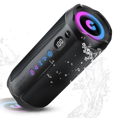 Cassa Bluetooth Portatile 30W, Potente Altoparlante Bluetooth, Doppio Basso Driver, 30 Ore di Autonomia, TWS Accoppiamento, RGB, IPX7 Impermeabile, AUX, TF,USB,Ideale Attività All'aperto/Feste/Viaggi