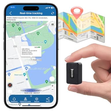 Micro Localizzatore GPS Tracker per Auto Moto Anziani, Mini GPS Spia 1500mah Posizionamento ogni 10 Secondi Antifurto Allarmi Magnete Potente Tracciamento Globale in Tempo Reale