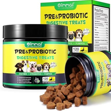 Bieyoc Probiotici per Cani, Probiotici per Cani Enzimi digestivi, Salute dell'intestino, Prurito cutaneo, Allergie, Equilibrio dei lieviti, Sistema immunitario e Supporti per la Salute Generale