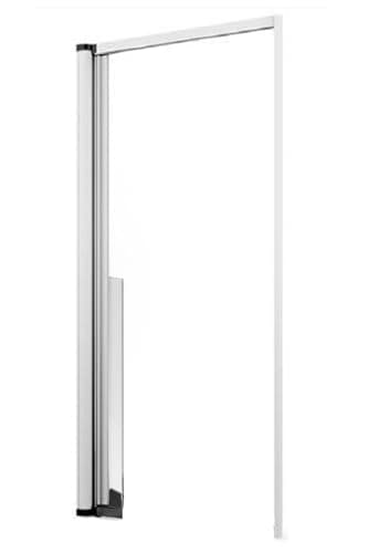 Zanzariera a Rullo Riducibile Laterale SENZA GUIDA A TERRA per Portefinestre in kit fai da te Vari Colori e Misure Guida ribaltabile (Bianco, 140 x 250)