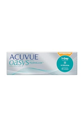 ACUVUE OASYS 1-Day per astigmatismo; Lenti a contatto giornaliere; visione chiara e stabile per tutto il giorno,comfort elevato;-2.00 diottrie; Cilindro -0.75 ; Asse 180 ; BC 8.5; DIA 14.30; 30 lenti