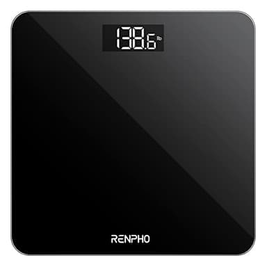 RENPHO Bilancia Pesapersone Digitale, Bilancia Pesapersone Professionale, Max 180kg, Ultrasottile, Bilancia Corpo con Sensori ad alta Precisione, Batterie Incluse