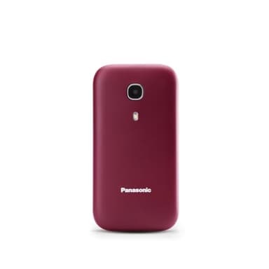 Panasonic KX-TU400EXR Telefono Cellulare ad Utilizzo Facilitato, Pulsanti Grandi Retroilluminati, Ampio Display da 2,4", Batteria a Lunga Durata, Tasto per Chiamata Prioritaria con Vivavoce, Bordeaux