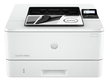 HP Laserjet Pro 4002dw 2Z606F, Stampante a Singola Funzione A4, Stampa Fronte e Retro Automatico in b/n, 42 ppm, USB, USB Host, WiFi, Gigabit Ethernet, HP Smart, Bianca