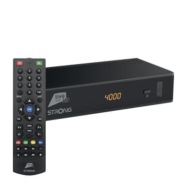 STRONG - Decoder Satellitare SRT7807TIVU - Tivùsat HD con Scheda Tivùsat Inclusa, Funzioni Smart - Tanta TV in HD - Facile da Usare - Nero