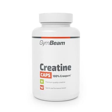 GymBeam Creatina Monoidrato Capsule - 100% Creapure®, per l'aumento delle prestazioni fisiche, adatta per uomini e donne, ideale per atleti di resistenza e sport di squadra