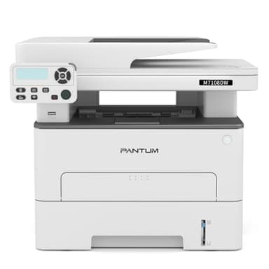 PANTUM M7108DW Multifunzione Stampante Laser,Copia Stampa Scansione 3in1,Bianco e Nero Wireless con Stampa fronte/retro Automatica,33ppm,WiFi, Inbox 1,500 Pagine Toner
