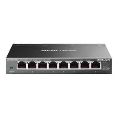 Mercusys MS108GS-M2 Switch Ethernet 8 Porte di 2.5G, Sdoppiatore Ethernet, Switch Gigabit per la Casa e l'Ufficio, Plug e Play, Montaggio Desktop, Cassa in Metallo, Durevole e Silenzioso