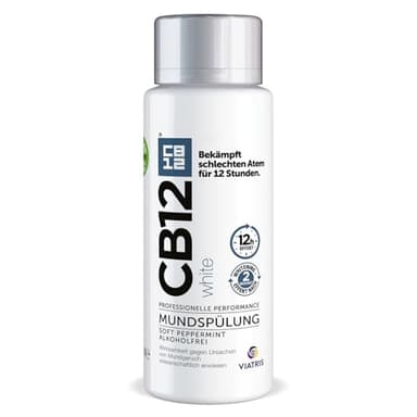 CB12 Bianco – Respiro piacevole per 12 ore e denti più bianchi – 500 ml, menta, per trattamento alito cattivo