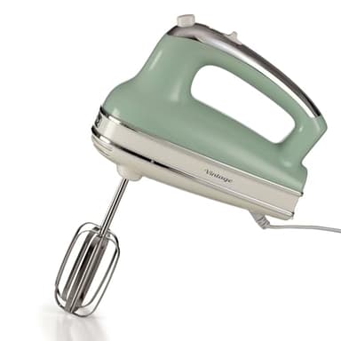 Ariete 1548 Sbattitore Vintage, 450W, 5 velocità, Funzione turbo, 2 fruste, Verde