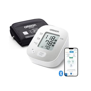 OMRON X2 Smart+ Misuratore di pressione arteriosa da braccio digitale | Bracciale universale (22-42cm) | Bluetooth compatibile con l’app per smartphone | Clinicamente validato