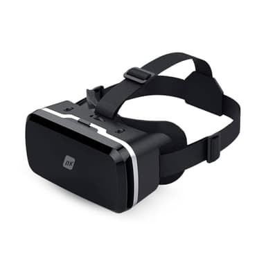 NK Occhiali 3D VR per Smartphone – Visori Intelligenti di Realtà Virtuale per Smartphone tra 4,7" - 6,53", Angolo Visione 90º, Rotazione 360°, Obiettivo e Pupilla Regolabile - Nero