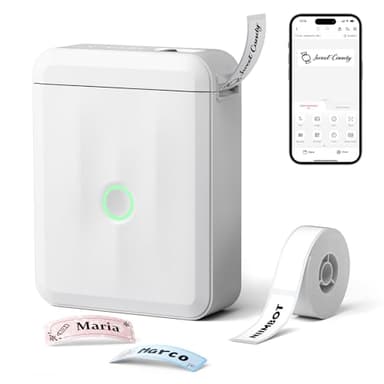 NIIMBOT D110 Mini Etichettatrice con Etichette, Stampante di Etichette Bluetooth, App Versatile con 60+ Caratteri e Oltre 1000+ icone, per Organizzare Casa, Cucina, Scuola e Ufficio