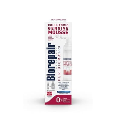 Biorepair, Peribioma™ Mousse Collutorio, per Igiene Orale, Colluttorio per Gengive Infiammate, Antibatterico, Ripara-Smalto, Formato 200 ml