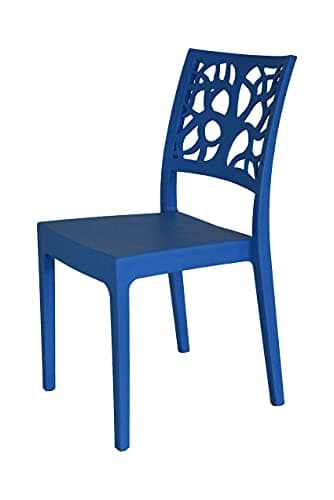 Sisa srl, Sedie Da Giardino, Sedie Sala Da Pranzo, Arredo Giardino, Sedie Cucina, Modello Teti, Colore Azzurro, 86x46x52 cm, 100% Made In Italy, Giardino Esterno Arredo, MINIMO D'ORDINE 2 PEZZI