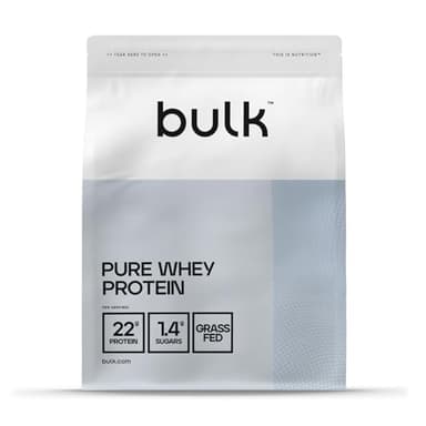 Bulk Pure Whey Proteine in Polvere | Cioccolato | 22g Proteine e 5g BCAA per dose | Basso contenuto di zuccheri | Supporta la crescita e il recupero muscolare | Facile da miscelare | 1kg