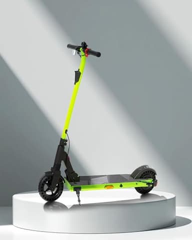 QNQ Monopattino Elettrico, Motore 500W Peak, 25KM/H Max, 8'' Pneumatici Solidi, Scooter Elettrico Pieghevole, Durata di 15-20km, Batteria 36V 4Ah, Monopattini per Bambini/Adolescenti (Verde)