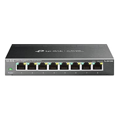 TP-Link Switch Gigabit, Nero/Antracite, 8 Porte Smart