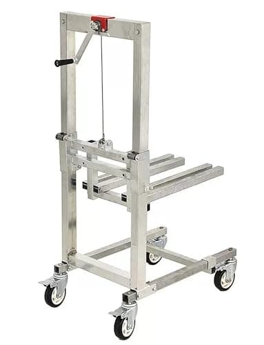 Transpallet manuale da 60 kg (132 libbre) | Carrello elevatore portatile e pieghevole for garage/magazzino | Strumento di sollevamento e accatastamento for impieghi gravosi
