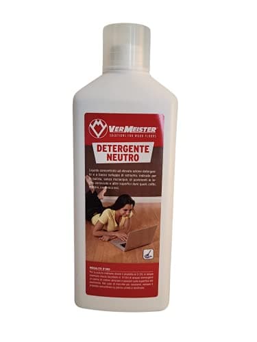 Detergente Neutro Vermeister | Detergente per La pulizia di Pavimenti in Legno Verniciato, Cotto, Marmo, Ceramica Ed Altre Superfici Dure, 1 Unità da 1000Ml