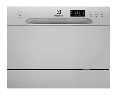 Electrolux Serie 600 Mini Lavastoviglie da Tavolo, 55 cm, ESF2400OS, Libera Installazione, Capacità 6 Coperti, 6 Programmi di Lavaggio, 438x550x500 mm, Argento