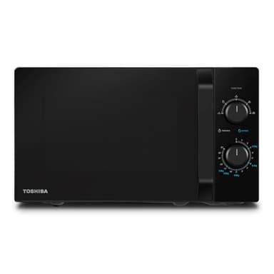 Toshiba MW2-MM20P(BK) - Forni a microonde standard, 20 Litri, 800 W, 5 livelli di potenza con pratica funzione di scongelamento, illuminazione a LED interno/Nero