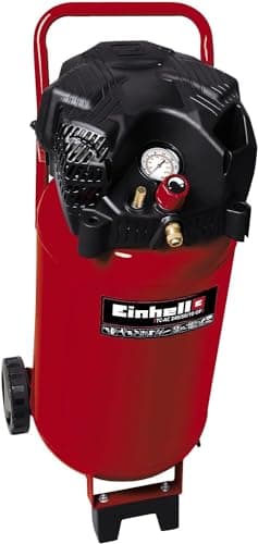 Einhell TC-AC 240/50/10 OF Compressore (220-240 V, 1500 W, serbatoio aria verticale 50 l, max 10 bar, portata aria max 173 l/min., cilindri 1, autolubrificato -no olio, carrelato, inc. 1 manometro)