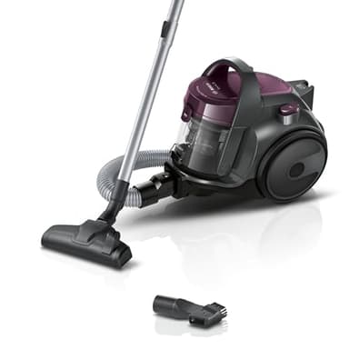 Bosch BGC05AAA1 Aspirapolvere a Traino Senza Sacco con Filtro Igienico PureAir, Design Compatto, Potente, Viola