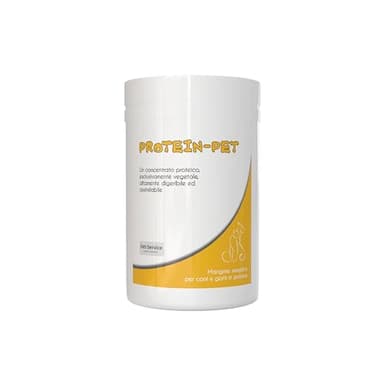 Protein-Pet | 250 grammi | Integratore per cani in polvere | Un Super-Concentrato Proteico Altamente Digeribile e Prontamente Assimilabile, aumenta la Massa Magra, aiuta animali Debilitati e Sottopeso