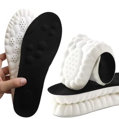 Solette in Memory Foam con supporto per l'arco plantare per donne e uomini, inserti per scarpe da ginnastica, scarpe sportive e stivali, traspiranti e ammortizzanti(38.5/39 EU,Nero)
