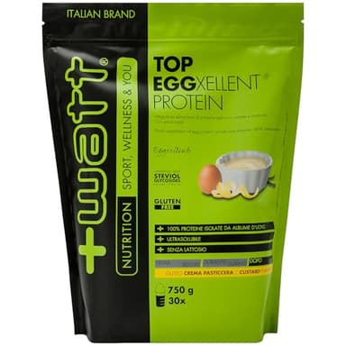 Top Eggxellent Protein - Integratore di Proteine dell'Albume dell'Uovo - Formato: Doypack 750 g - Gusto: Crema Pasticcera