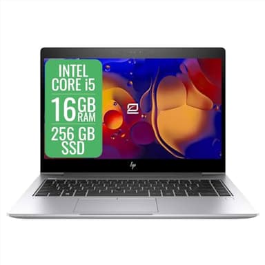 HP EliteBook Pc Portatile Notebook Intel i5 8th, Ram 16Gb, SSD 256Gb, Display da 14", WiFi, BT, Cam, Windows 11 Pro + Libre Office (Ricondizionato)