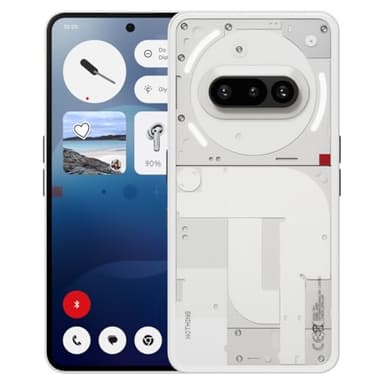 Nothing Phone (3a) 128 GB - smartphone con fotocamera anteriora da 32 MP, Ultra zoom 30x, ricarica rapida a 50W e 6.77" Display AMOLED flessibile FHD+ - Bianco