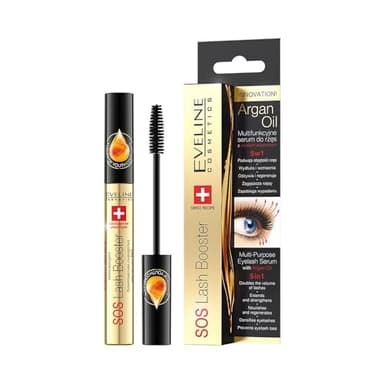 Eveline Cosmetics SOS Lash Booster Siero multifunzionale per ciglia con olio di argan 5in1, 10 ml