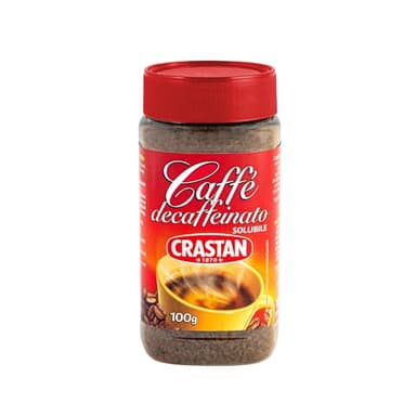 Crastan - Caffè solubile decaffeinato - 1 Barattolo in PET da 100g