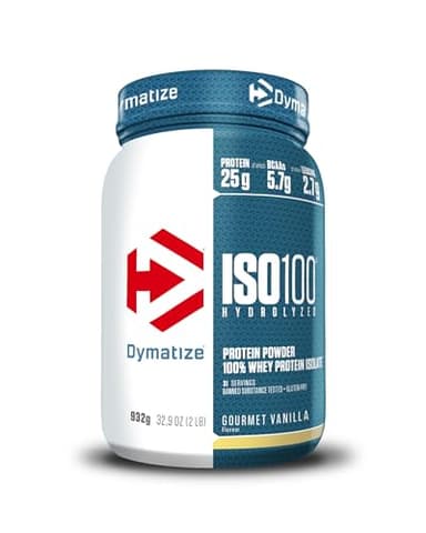 Dymatize ISO 100 Hydrolyzed Gourmet Vanilla 932g - Proteine del siero di latte idrolizzate e isolate in polvere, 31 Portioni