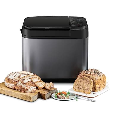 Panasonic SD-YR2540 Premium Grigio Macchina per il pane completamente automatica, design orizzontale e dispenser per lievito, 32 programmi automatici, due sensori di temperatura, tempo predefinito di