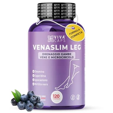 Drenante gambe gonfie con diosmina esperidina alto dosaggio, Integratore alimentare per circolazione gambe, ideale per Gonfiore, cellulite e ritenzione idrica gambe - 120Cps
