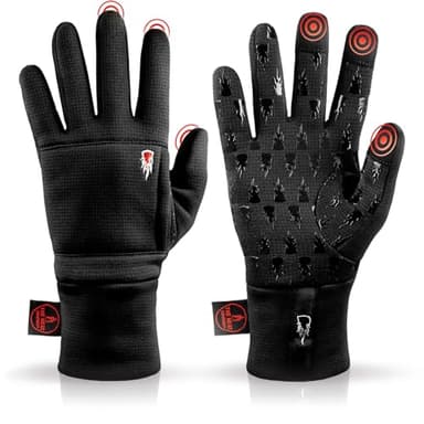 THE HEAT COMPANY – Wind PRO Liner – Guanti antivento – Qualità premium – Impermeabile – Guanti touch screen uomo e donna – Guanti invernali: guanti da ciclismo