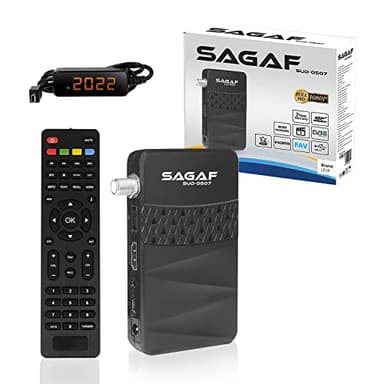 LEYF & Sagaf SUD-0507 Mini Ricevitore Satellitare - DVB-S2 - Ricevitori Satellitari - Full HD 1080p Ricevitore Satellitare Digitale (HDTV, Scart, USB) Solo per i canali tedeschi