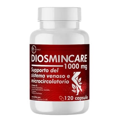 Diosmina Esperidina Alto Dosaggio 1000mg 120Cps Integratore Vene Varicose, Gambe Pesanti, Capillari Rotti, Circolazione e Microcircolo