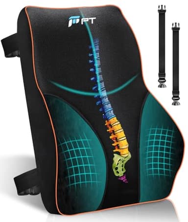 POOTACK Lombare Sedia Ufficio, Cuscino Ergonomico in Memory Foam, Cuscino Lombare Auto, Cuscino Lombare Auto, Supporto Schiena Sedia Gaming e poltrona reclinabile migliora la zona di comfort lombare