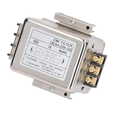 Uadme Filtro di Rete Elettrica, DEA4-20A-GD Filtro EMI Monofase, 115V 250V 20A 50/60Hz Filtro Antidisturbo, Connessione a Morsettiera