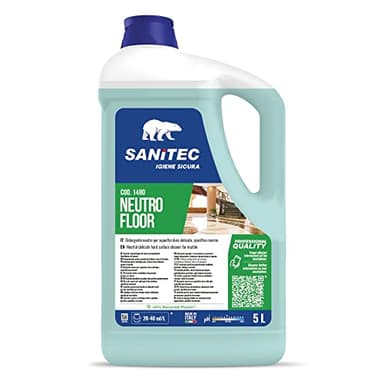 Sanitec Neutro Floor, Detergente Neutro Pavimenti e Superfici, 5 kg