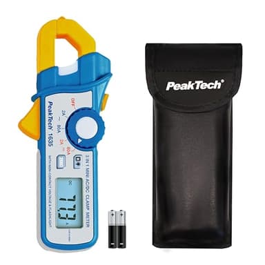PeakTech P 1635, Pinza amperometrica digitale, Pinza amperometrica precisa per la corrente di dispersione e la corrente di perdita, Amperometro a pinza affidabile con risoluzione di 1 mA