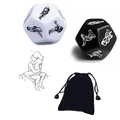 AJOHBM Dadi Poliedrici con letto di tavolo da carte e giochi per coppia + in regalo da camera 2PCS